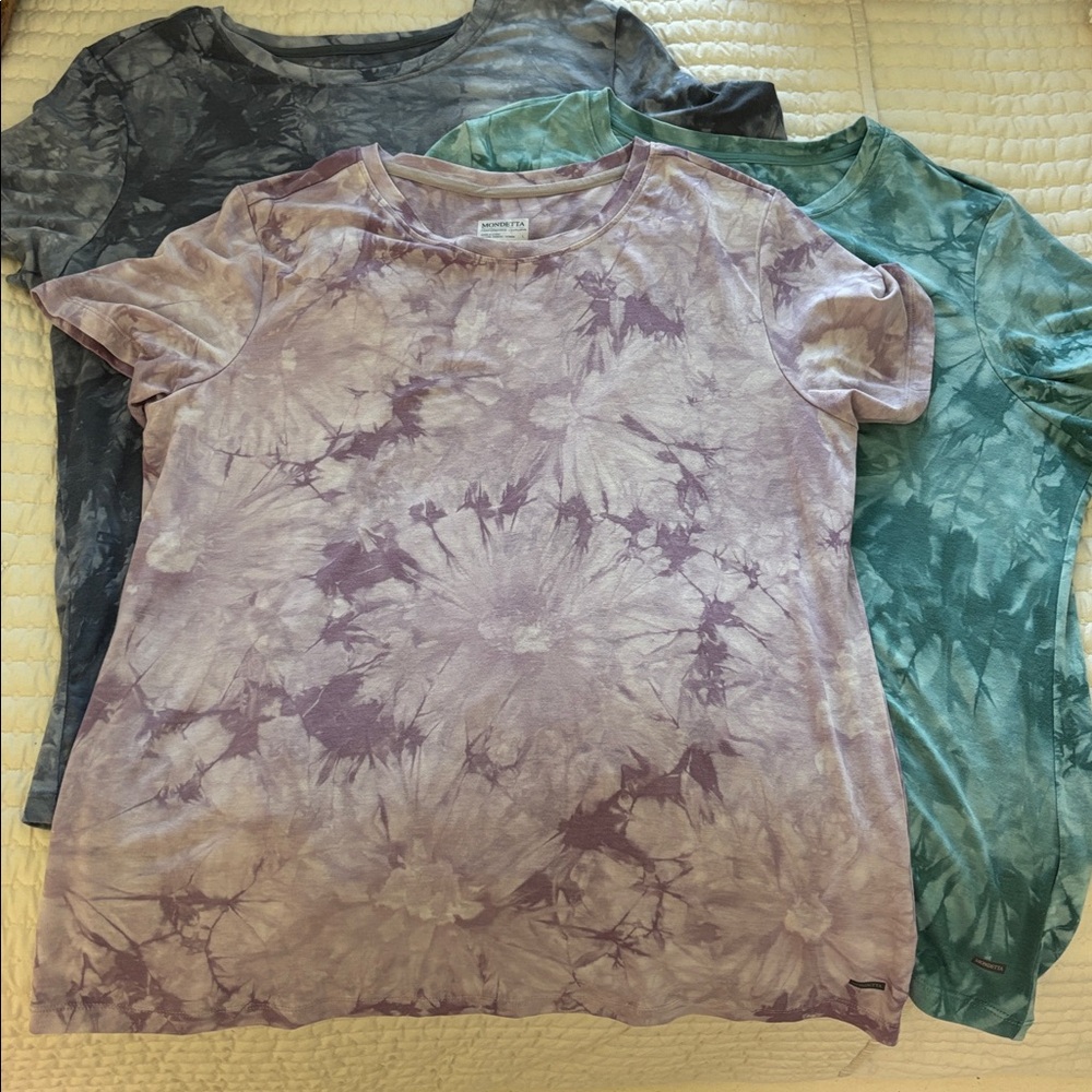 Mondetta Performance Luxury Tee Lot of 3 Bundle Size Large
